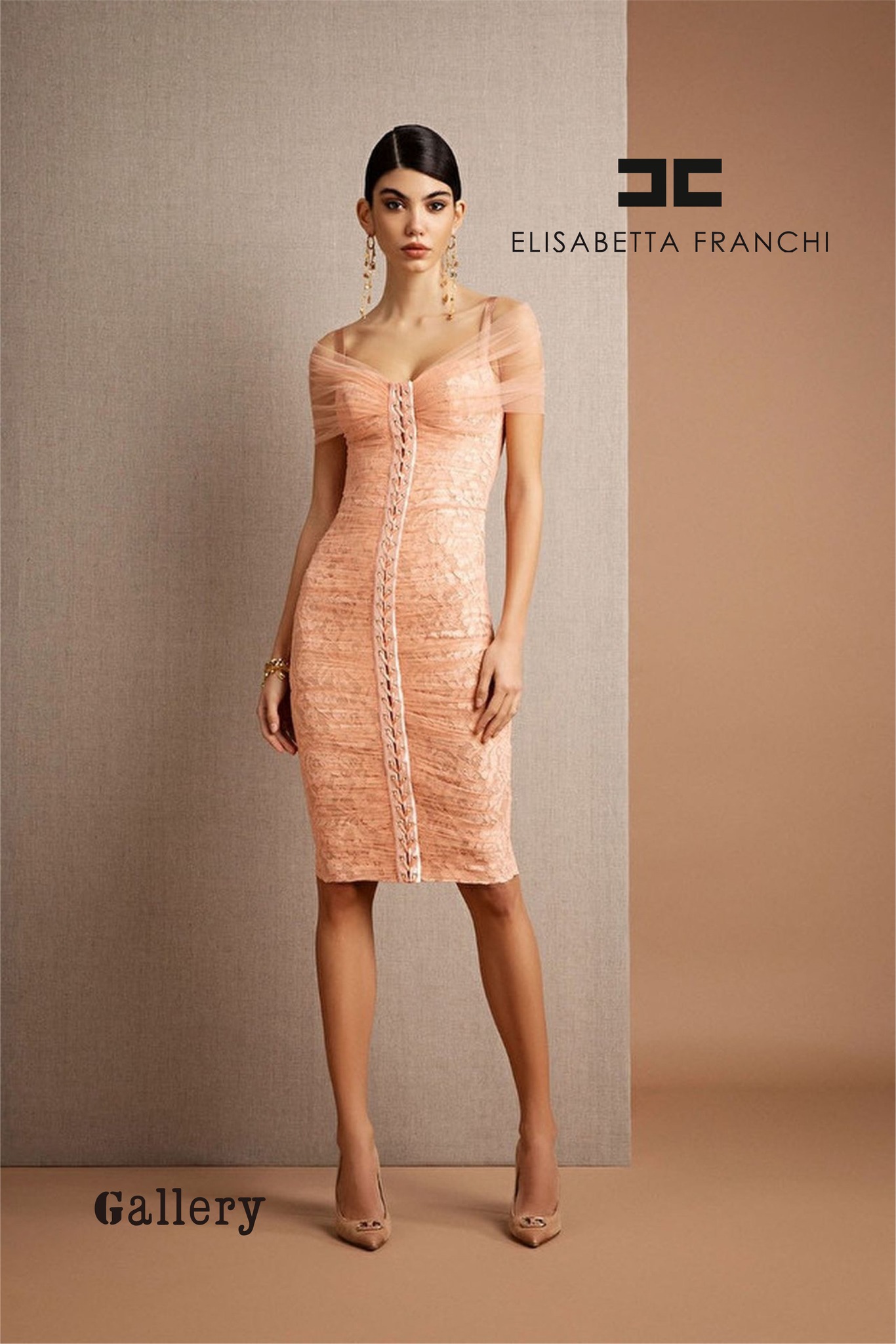 ELISABETTA FRANCHI☆新品未使用バックオープンドレス