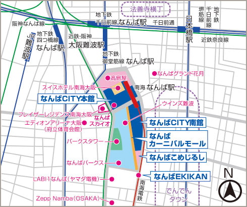電車でのアクセス地図